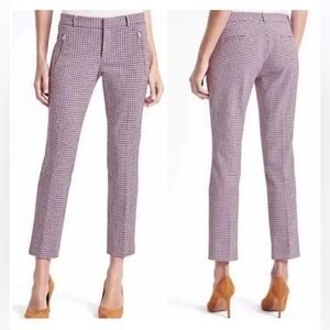 Banana Republic Slone Plaid Pants Size 4 Preppy Academia Ankle Office Career